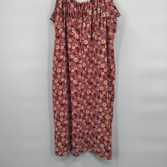 FOREVER 21 Women's Floral Maxi Dress  RED XL - Picture 4 of 12